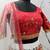 White & Red thread with Sequins embroidered art silk semi-stitched Party wear lehenga