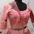 Pink thread with sequins embroidered art silk semi stitched wedding lehenga for bridal