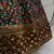 Green & Orange thread with sequins embroidered art silk semi stitched wedding and Party lehenga