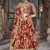 Red Dori, Zari and Sequins embroidered organza floral Lehenga choli