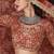 Red Dori, Zari and Sequins embroidered organza floral Lehenga choli
