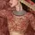 Red Dori, Zari and Sequins embroidered organza floral Lehenga choli