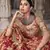 Red Dori, Zari and Sequins embroidered organza floral Lehenga choli