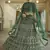 Graceful Green Mirror work with Dori Embroidered net Bridal Lehenga choli