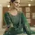 Graceful Green Mirror work with Dori Embroidered net Bridal Lehenga choli