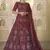 Glamorous Maroon Mirror work with Dori Embroidered net wedding Lehenga choli
