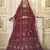 Glamorous Maroon Mirror work with Dori Embroidered net wedding Lehenga choli