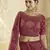 Glamorous Maroon Mirror work with Dori Embroidered net wedding Lehenga choli