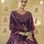 Wine Dori Embroidered with mirror work net semi stitched wedding lehenga