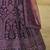 Wine Dori Embroidered with mirror work net semi stitched wedding lehenga