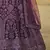 Wine Dori Embroidered with mirror work net semi stitched wedding lehenga