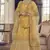Yellow Zarkan, gota and thread embroidered organza semi stitched lehenga