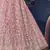 Pink sequins and thread embroidered organza semi stitched lehenga