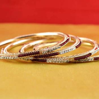 gold moti stone cz polki kundun meenakari pearl bangle kara size-2.4,2.6,2.8 1