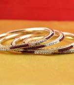 gold moti stone cz polki kundun meenakari pearl bangle kara size-2.4,2.6,2.8