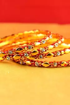 gold moti stone cz polki kundun meenakari pearl bangle kara size-2.8