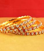 gold moti stone cz polki kundun meenakari pearl bangle kara size-2.6