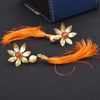Orange earrings 1