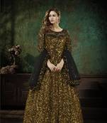 Black sequins net salwar