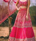 Rani pink  Colour Dulhan Lehenga Choli, Wedding Lehenga Choli