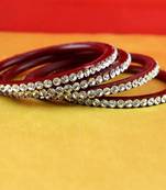 Gold Moti Stone Cz Polki Kundun Meenakari Pearl Bangle Kara