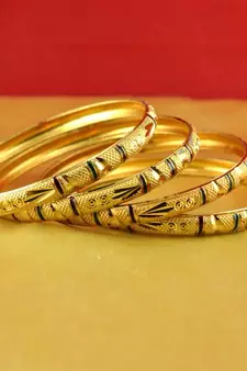 gold moti stone cz polki kundun meenakari pearl bangle kara size-2.6