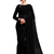 Black plain chiffon saree with blouse