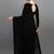 Black plain chiffon saree with blouse