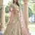 Double Spanish Cream Dori, Thread and Sequins Embroidered with stone work crepe semi stitched lehenga