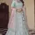 Mischka Grey Dori, Thread and Sequins Embroidered with stone work crepe semi stitched lehenga