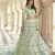 Frostee Green Dori, Thread and Sequins Embroidered with stone work crepe semi stitched lehenga