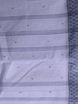 Grey woven pure cotton saree  5