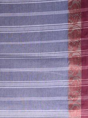 Grey Woven Pure Cotton Saree Without Blouse 5