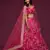 elegance pink dori and sequins embroidered bridal lehenga set choli with dupatta 