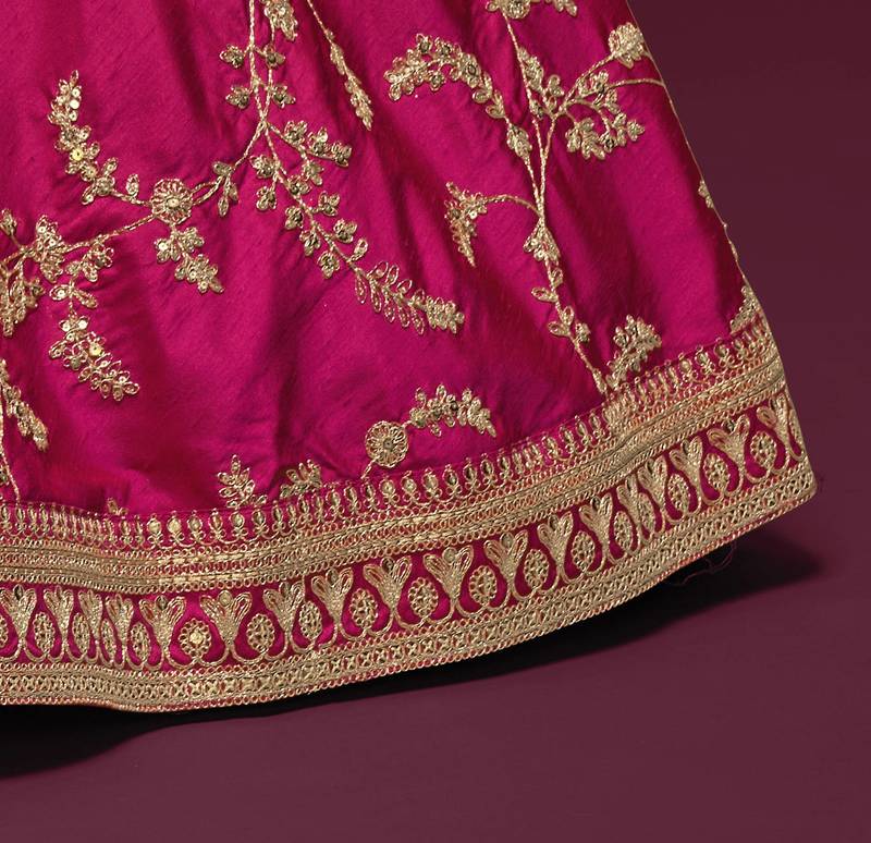 Elegance Pink Dori and Sequins Embroidered Bridal Designer Lehenga Choli set