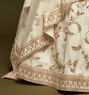 Off White Diwali Lehenga Choli for Women 8