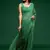 Mint Green Thread And Multiple Sequins Embroidered Georgette Designer Saree
