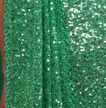 Mint Green Thread And Multiple Sequins Embroidered Georgette Designer Saree 9