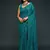 TEAL BLUE THREAD AND MULTIPLE SEQUINS EMBROIDERED GEORGETTE DESIGNER SAREE