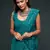 TEAL BLUE THREAD AND MULTIPLE SEQUINS EMBROIDERED GEORGETTE DESIGNER SAREE