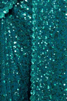 Turquoise Georgette Saree with blouse With Sequin Embroidery
