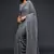 SLATE GREY THREAD AND MULTIPLE SEQUINS EMBROIDERED GEORGETTE DESIGNER SAREE