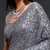 SLATE GREY THREAD AND MULTIPLE SEQUINS EMBROIDERED GEORGETTE DESIGNER SAREE