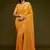 HONEY YELLOW THREAD AND MULTIPLE SEQUINS EMBROIDERED GEORGETTE DESIGNER SAREE