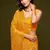 HONEY YELLOW THREAD AND MULTIPLE SEQUINS EMBROIDERED GEORGETTE DESIGNER SAREE