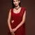 RUBY RED THREAD AND MULTIPLE SEQUINS EMBROIDERED GEORGETTE DESIGNER SAREE