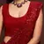 RUBY RED THREAD AND MULTIPLE SEQUINS EMBROIDERED GEORGETTE DESIGNER SAREE