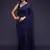 DARK BLUE THREAD AND MULTIPLE SEQUINS EMBROIDERED GEORGETTE DESIGNER SAREE