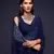 DARK BLUE THREAD AND MULTIPLE SEQUINS EMBROIDERED GEORGETTE DESIGNER SAREE
