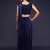 DARK BLUE THREAD AND MULTIPLE SEQUINS EMBROIDERED GEORGETTE DESIGNER SAREE